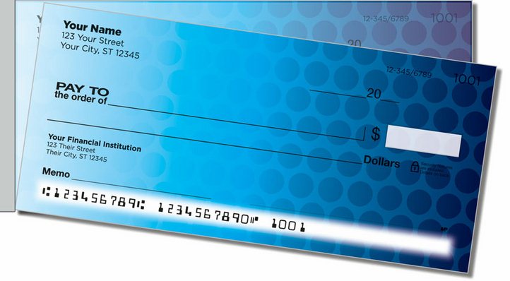 Fading Circle Side Tear Personal Checks