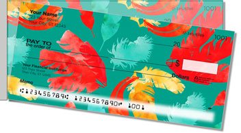Feather Frenzy Side Tear Personalized Checks