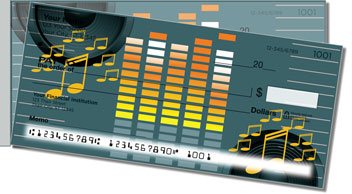 Feel the Beat Side Tear Personalized Checks