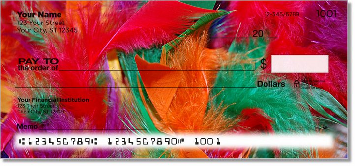 Flashy Feather Personal Checks