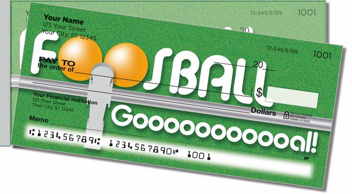 Foosball Side Tear Personal Checks