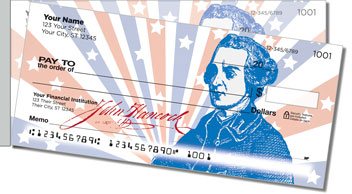 Founding Father Side Tear Personalized Checks