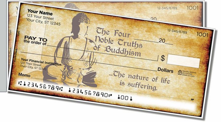 Four Noble Truths Side Tear Personal Checks