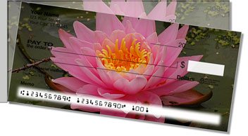 Fragrant Water Lily Side Tear Personalized Checks
