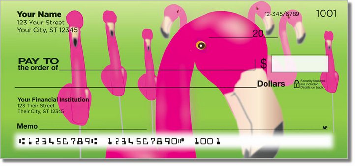 Fun Flamingo Personal Checks