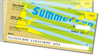 Fun on the Beach Side Tear Personalized Checks