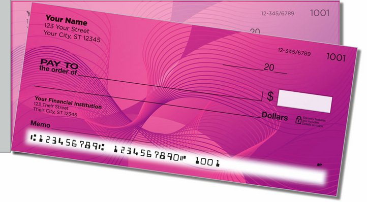 Funky Lines Side Tear Personal Checks