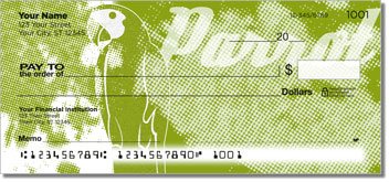 Funky Parrot Personalized Checks