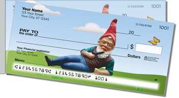 Garden Gnome Side Tear Design Checks