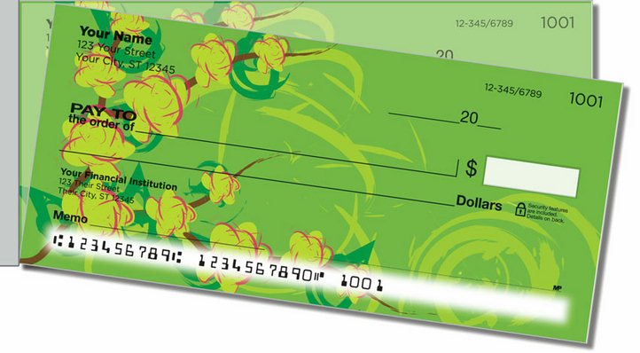 Gardenia Side Tear Personal Checks