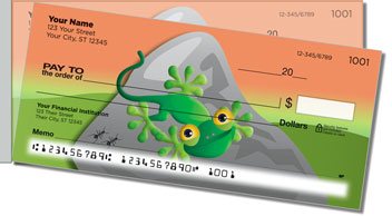 Gecko Side Tear Personalized Checks