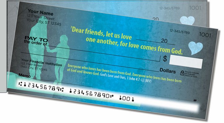 Gods Love Side Tear Personal Checks
