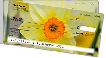 Golden Daffodil Side Tear Personalized Checks