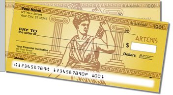Greek God Side Tear Personalized Checks
