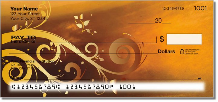 Grungy Scroll Personal Checks