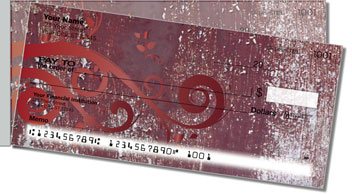 Grungy Scroll Side Tear Personalized Checks