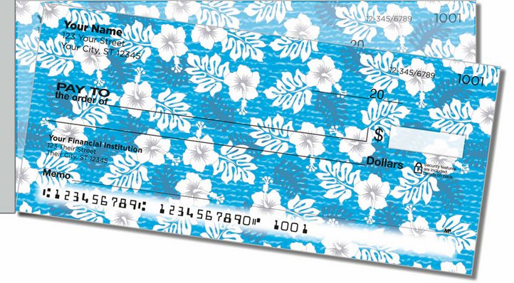 Hawaiian Print Side Tear Personal Checks