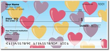 Heart Balloon Personalized Checks