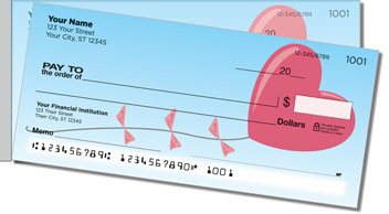 Heart Balloon Side Tear Design Checks