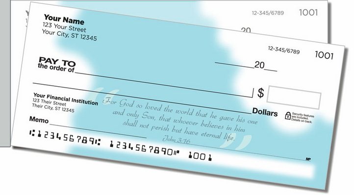 Heavenly Scripture Side Tear Personal Checks