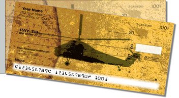Helicopter Side Tear Personalized Checks