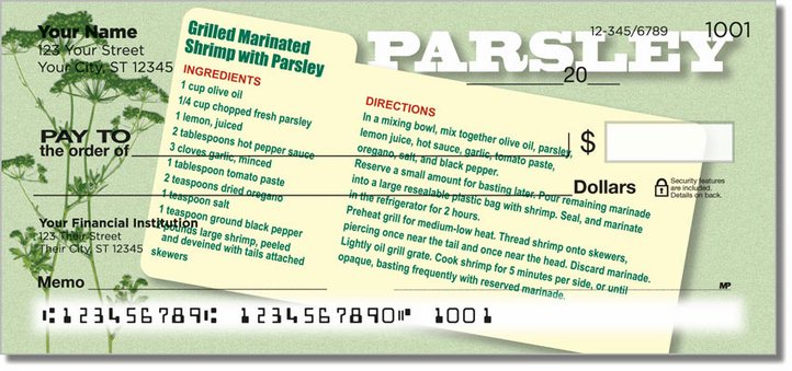 Herb Recipe Personal Checks
