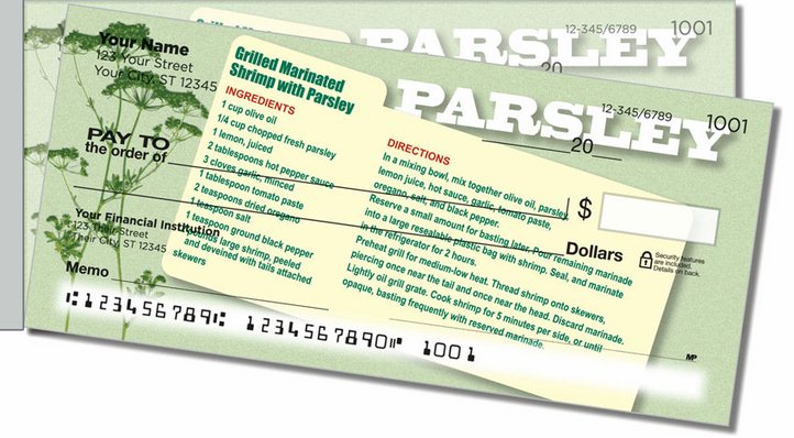 Herb Recipe Side Tear Personal Checks