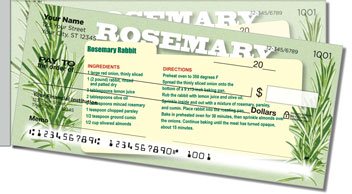 Herb Recipe Side Tear Design Checks