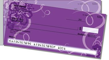 Hibiscus Flower Side Tear Personalized Checks
