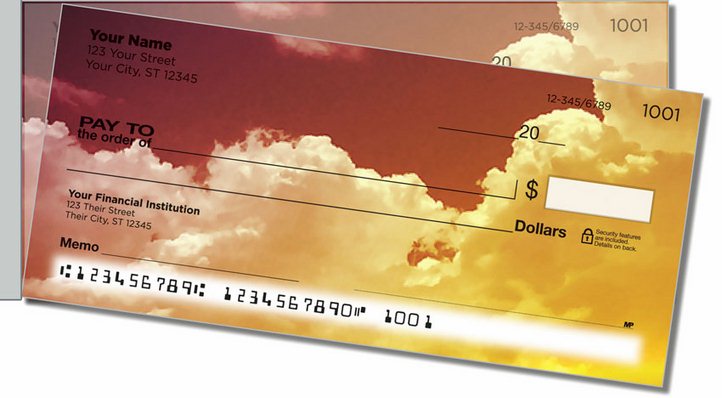 Hot Air Balloon View Side Tear Personal Checks