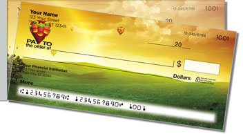 Hot Air Balloon View Side Tear Personalized Checks