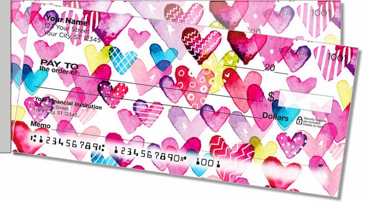 I Heart You Side Tear Personal Checks