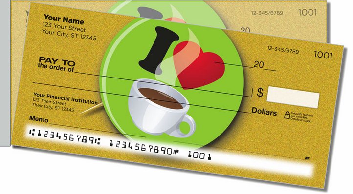 I Love Food Side Tear Personal Checks