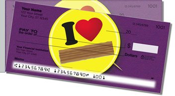 I Love Food Side Tear Personalized Checks