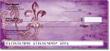 Iron Fleur de Lis Personalized Checks