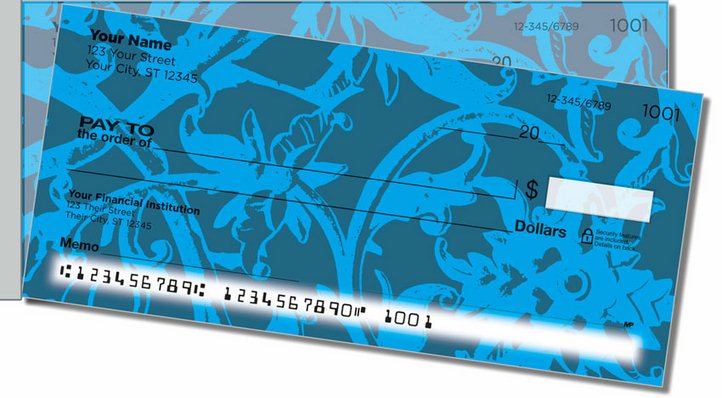 Iron Floral Side Tear Personal Checks