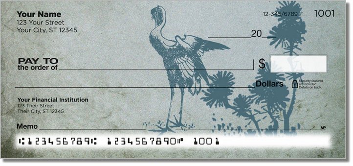 Japanese Bird Art Personal Checks