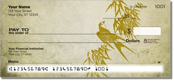 Japanese Bird Art Checks