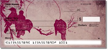 Japanese Bird Art Personalized Checks