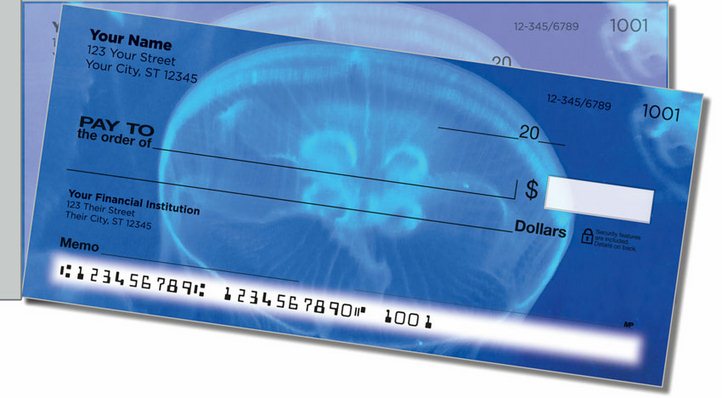Jellyfish Side Tear Personal Checks