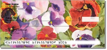Kay Smith Pansies Personalized Checks