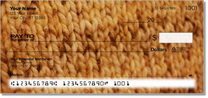 Knitting and Stitching Personal Checks