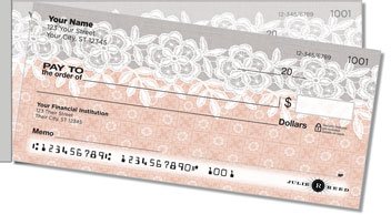 Lace Border Side Tear Design Checks