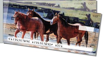 Madaras Horses Side Tear Personalized Checks