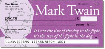 Mark Twain Personalized Checks