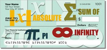 Math Symbol Personalized Checks