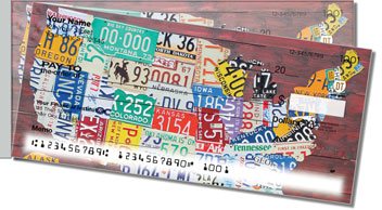 Michigan License Plate Side Tear Personalized Checks