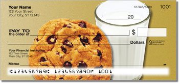 Milk and Cookie Personalized Checks