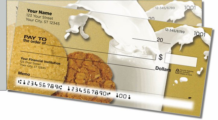 Milk and Cookie Side Tear Personal Checks