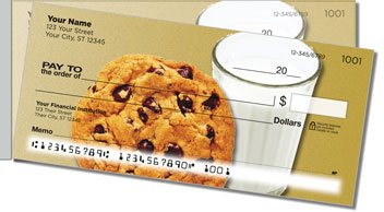Milk and Cookie Side Tear Personalized Checks
